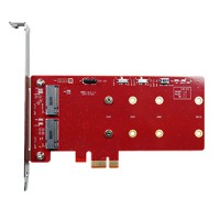 PCIe to dual M.2 RAID module (ESPS-32R1-C1)