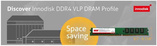 Фирма InnoDisk анонсировала новую линейку модулей оперативной памяти DDR4 VLP DRAM